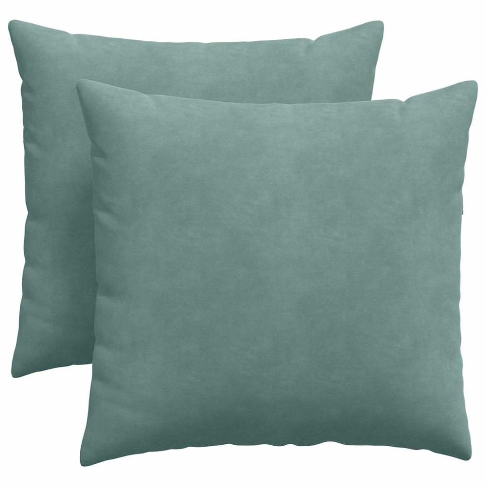 vidaXL Μαξιλάρι Καναπέ 2 pcs Θαλασσί 45 x 45 cm Υφασμάτινο Κορντουρά