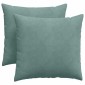 vidaXL Μαξιλάρι Καναπέ 2 pcs Θαλασσί 45 x 45 cm Υφασμάτινο Κορντουρά