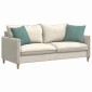 vidaXL Μαξιλάρι Καναπέ 2 pcs Θαλασσί 45 x 45 cm Υφασμάτινο Κορντουρά