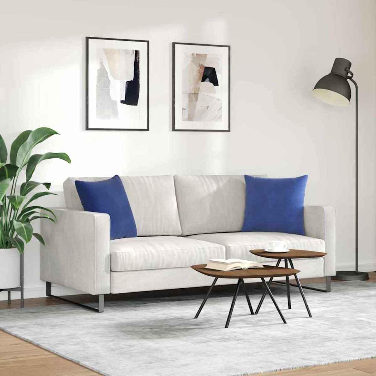 vidaXL Μαξιλάρι Καναπέ 2 pcs Μπλε Αστυνομίας 45 x 45 cm