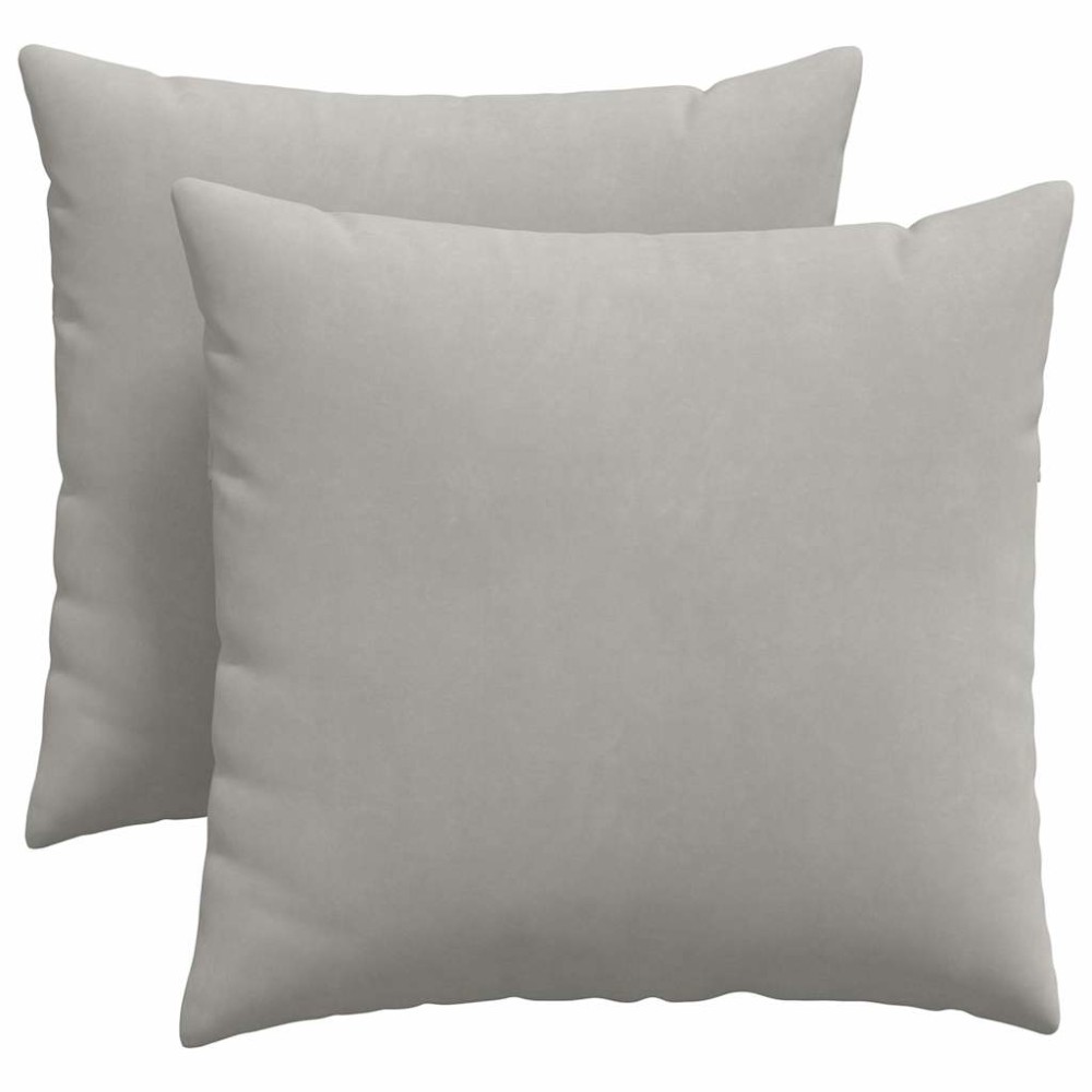 vidaXL Μαξιλάρι Καναπέ 2 pcs Ανοιχτό γκρι 45 x 45 cm ύφασμα
