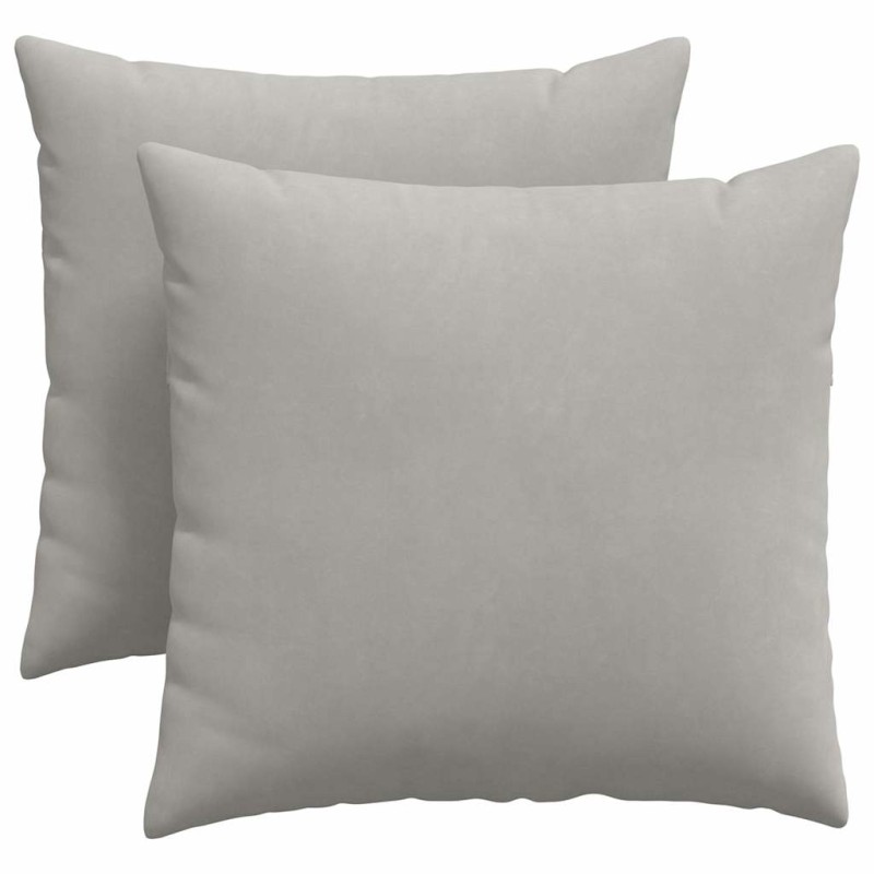 vidaXL Μαξιλάρι Καναπέ 2 pcs Ανοιχτό γκρι 45 x 45 cm ύφασμα