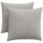 vidaXL Μαξιλάρι Καναπέ 2 pcs Ανοιχτό γκρι 45 x 45 cm ύφασμα