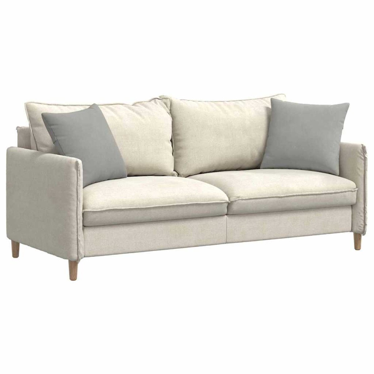 vidaXL Μαξιλάρι Καναπέ 2 pcs Ανοιχτό γκρι 45 x 45 cm ύφασμα