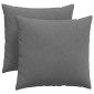 vidaXL Μαξιλάρι Καναπέ 2 pcs Σκούρο Γκρι 45 x 45 cm ύφασμα