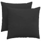 vidaXL Μαξιλάρι Καναπέ 2 pcs Μαύρο 45 x 45 cm ύφασμα