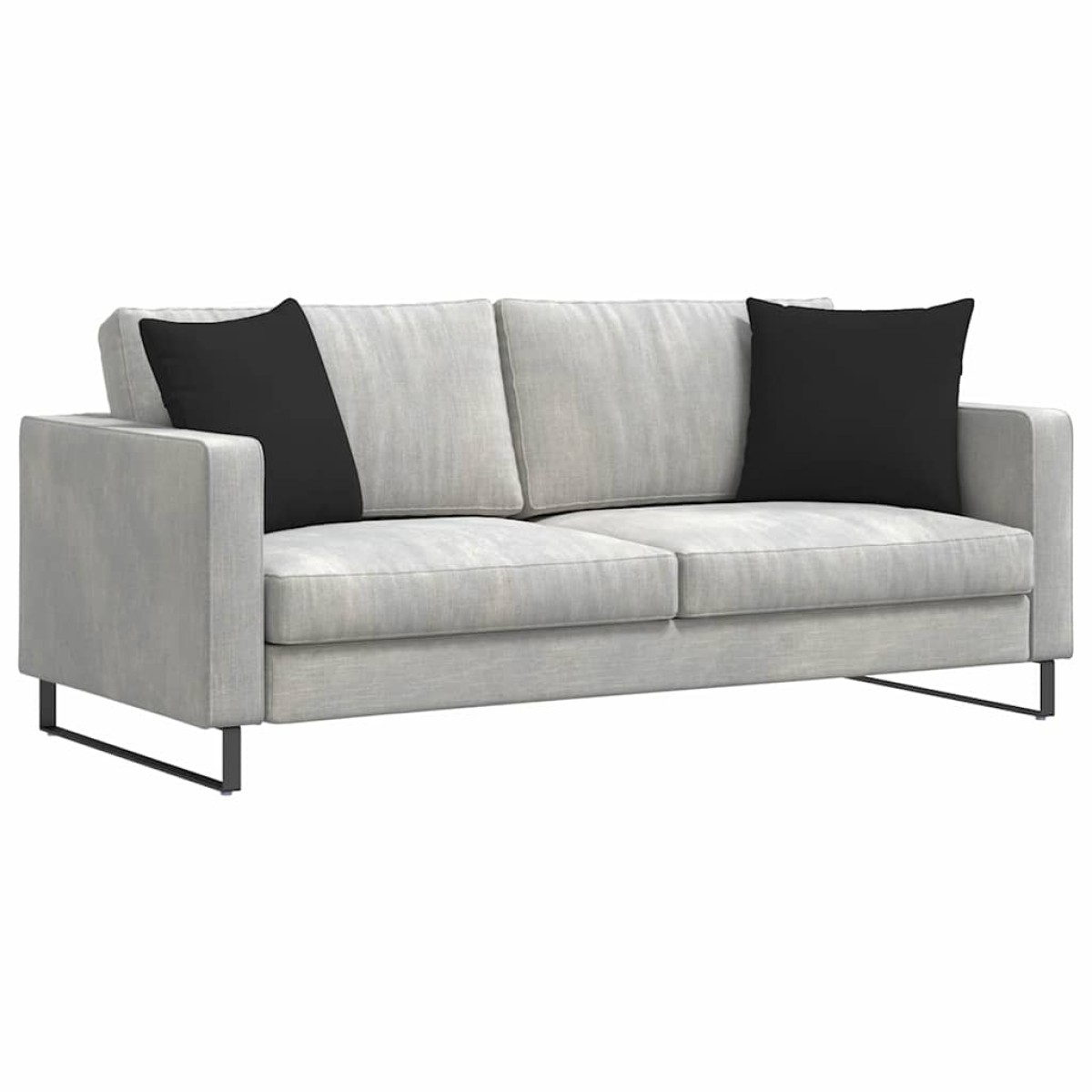 vidaXL Μαξιλάρι Καναπέ 2 pcs Μαύρο 45 x 45 cm ύφασμα