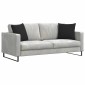 vidaXL Μαξιλάρι Καναπέ 2 pcs Μαύρο 45 x 45 cm ύφασμα