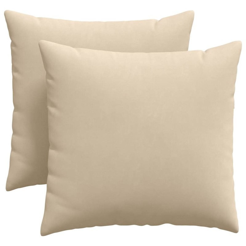 vidaXL Μαξιλάρι Καναπέ 2 pcs Κρεμ 45 x 45 cm ύφασμα