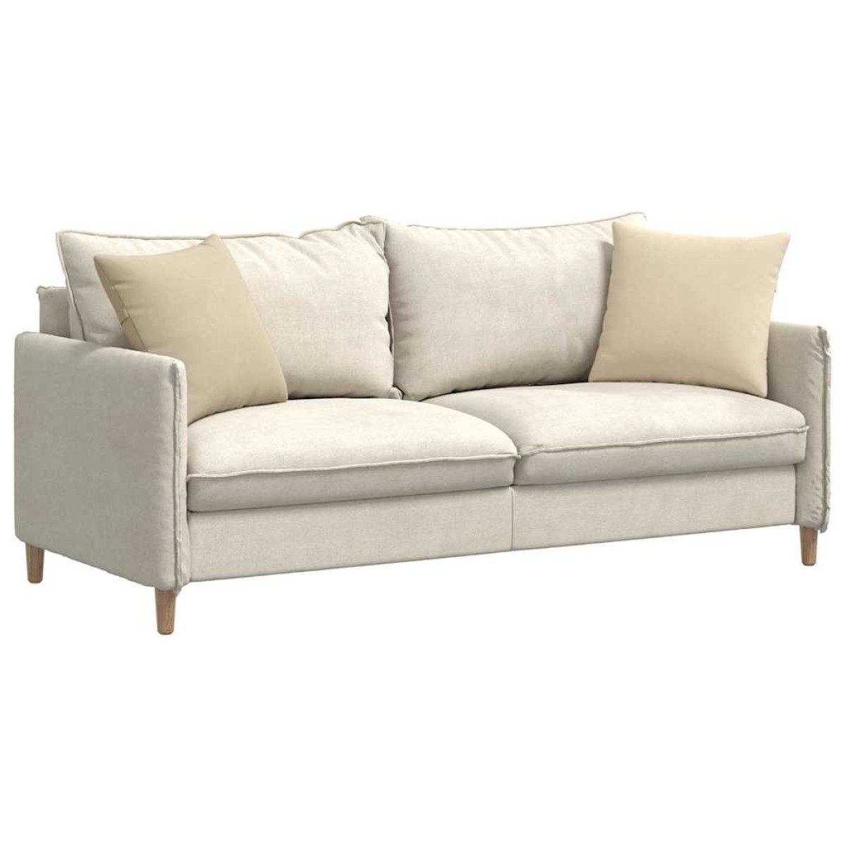 vidaXL Μαξιλάρι Καναπέ 2 pcs Κρεμ 45 x 45 cm ύφασμα