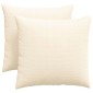 vidaXL Μαξιλάρι Καναπέ 2 pcs Κρεμ 45 x 45 cm Υφασμάτινο Κορντουρά