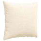 vidaXL Μαξιλάρι Καναπέ 2 pcs Κρεμ 45 x 45 cm Υφασμάτινο Κορντουρά