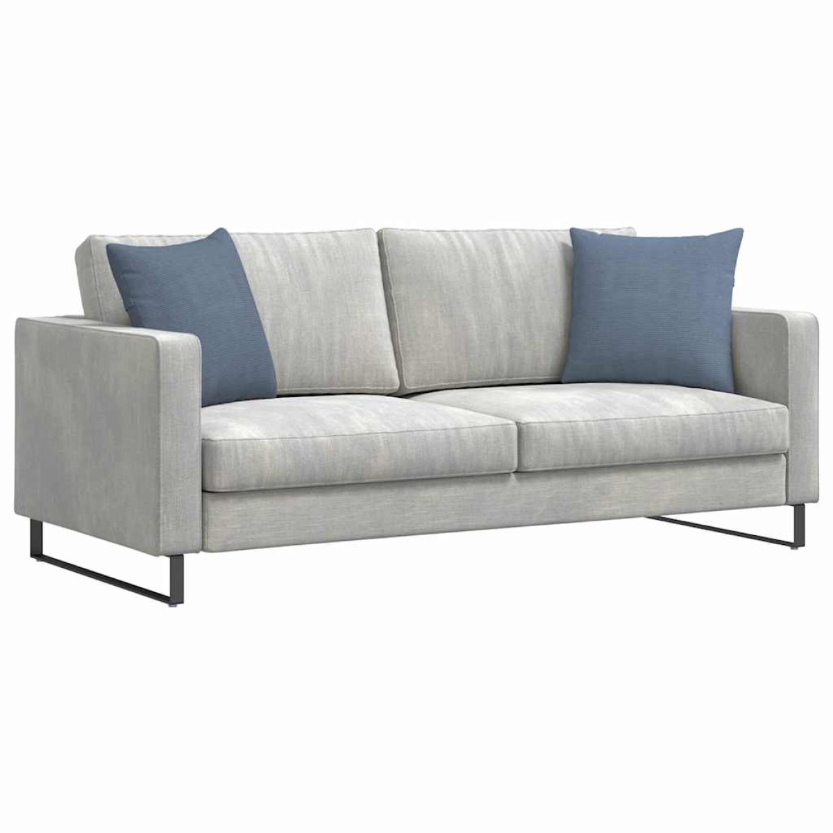 vidaXL Μαξιλάρι Καναπέ 2 pcs Μπλε 45 x 45 cm Υφασμάτινο Κορντουρά