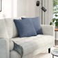 vidaXL Μαξιλάρι Καναπέ 2 pcs Μπλε 45 x 45 cm Υφασμάτινο Κορντουρά
