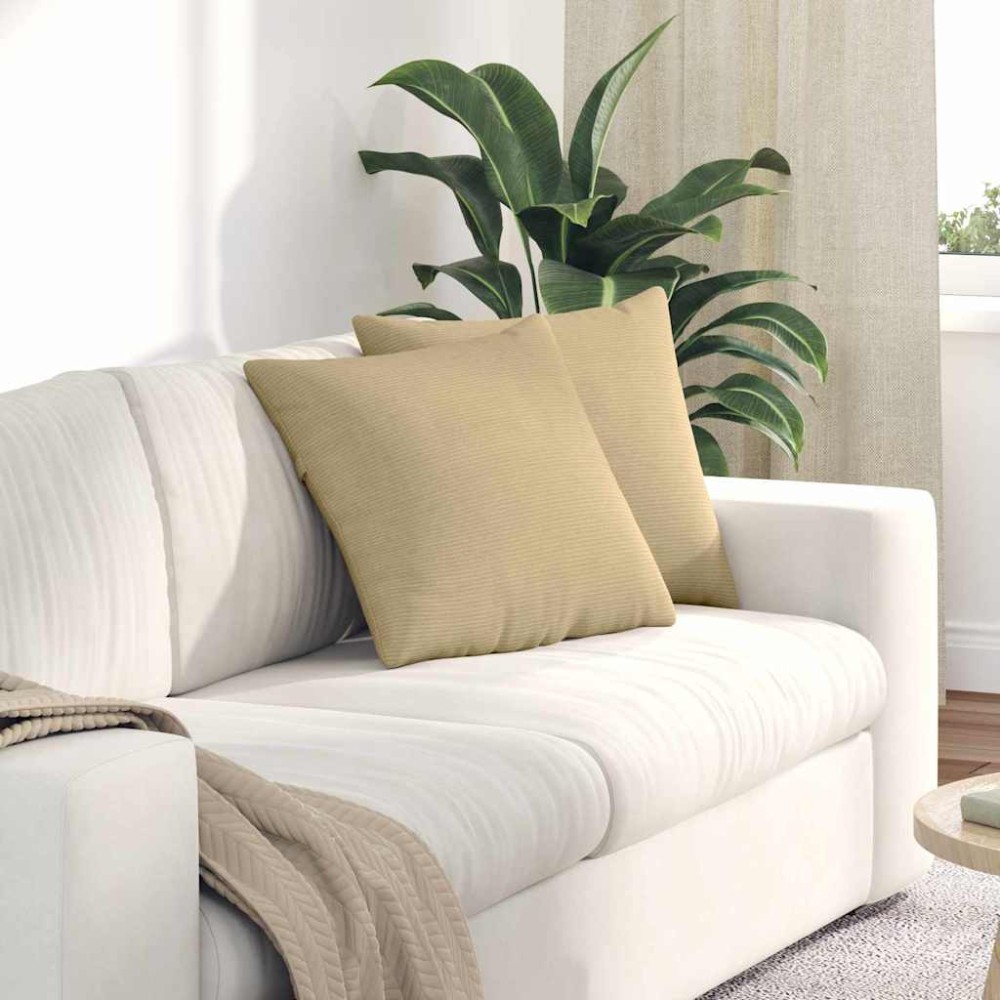vidaXL Μαξιλάρι Καναπέ 2 pcs Γκρι Πράσινο 45 x 45 cm
