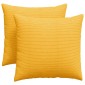 vidaXL Μαξιλάρι Καναπέ 2 pcs Απαλό Κίτρινο 45 x 45 cm
