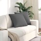 vidaXL Μαξιλάρι Καναπέ 2 τμχ. ύφασμα Σκούρο Γκρι 50 x 50 cm