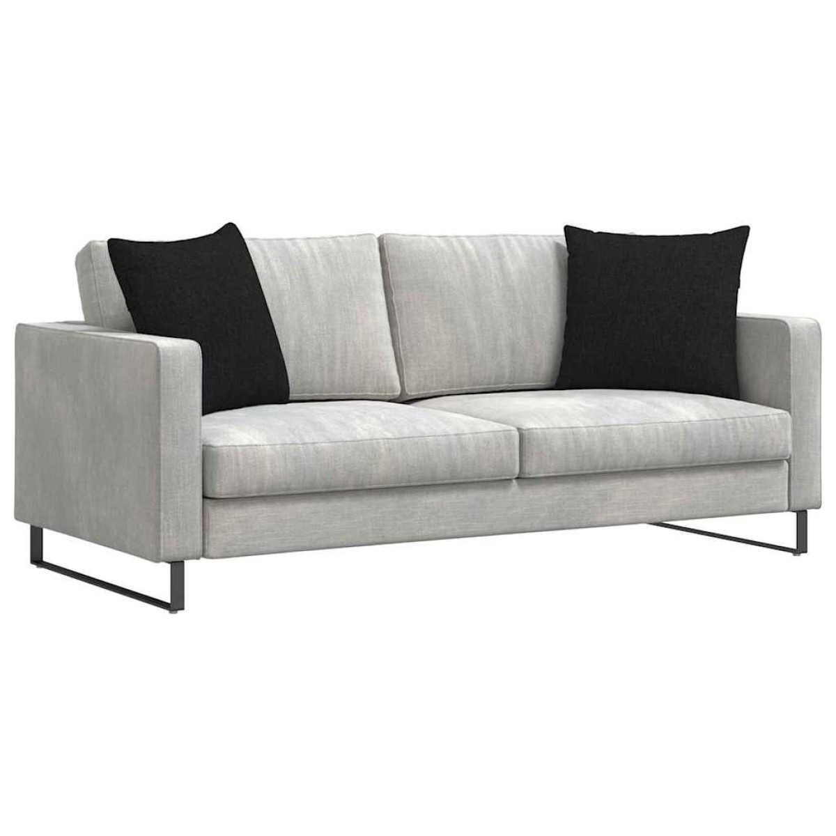 vidaXL Μαξιλάρι Καναπέ 2 τμχ. ύφασμα Μαύρο 50 x 50 cm