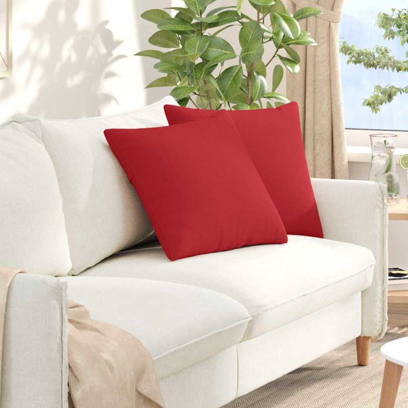 vidaXL Μαξιλάρι Καναπέ 2 τμχ. ύφασμα Κόκκινο 50 x 50 cm