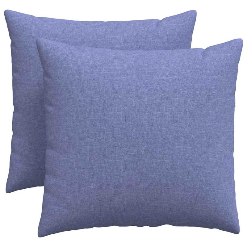 vidaXL Μαξιλάρι Καναπέ 2 τμχ. ύφασμα Μπλε τζην 50 x 50 cm