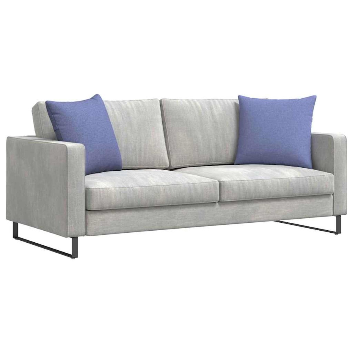 vidaXL Μαξιλάρι Καναπέ 2 τμχ. ύφασμα Μπλε τζην 50 x 50 cm