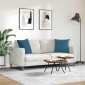 vidaXL Μαξιλάρι Καναπέ 2 pcs Μπλε 50 x 50 cm Υφασμάτινο Κορντουρά