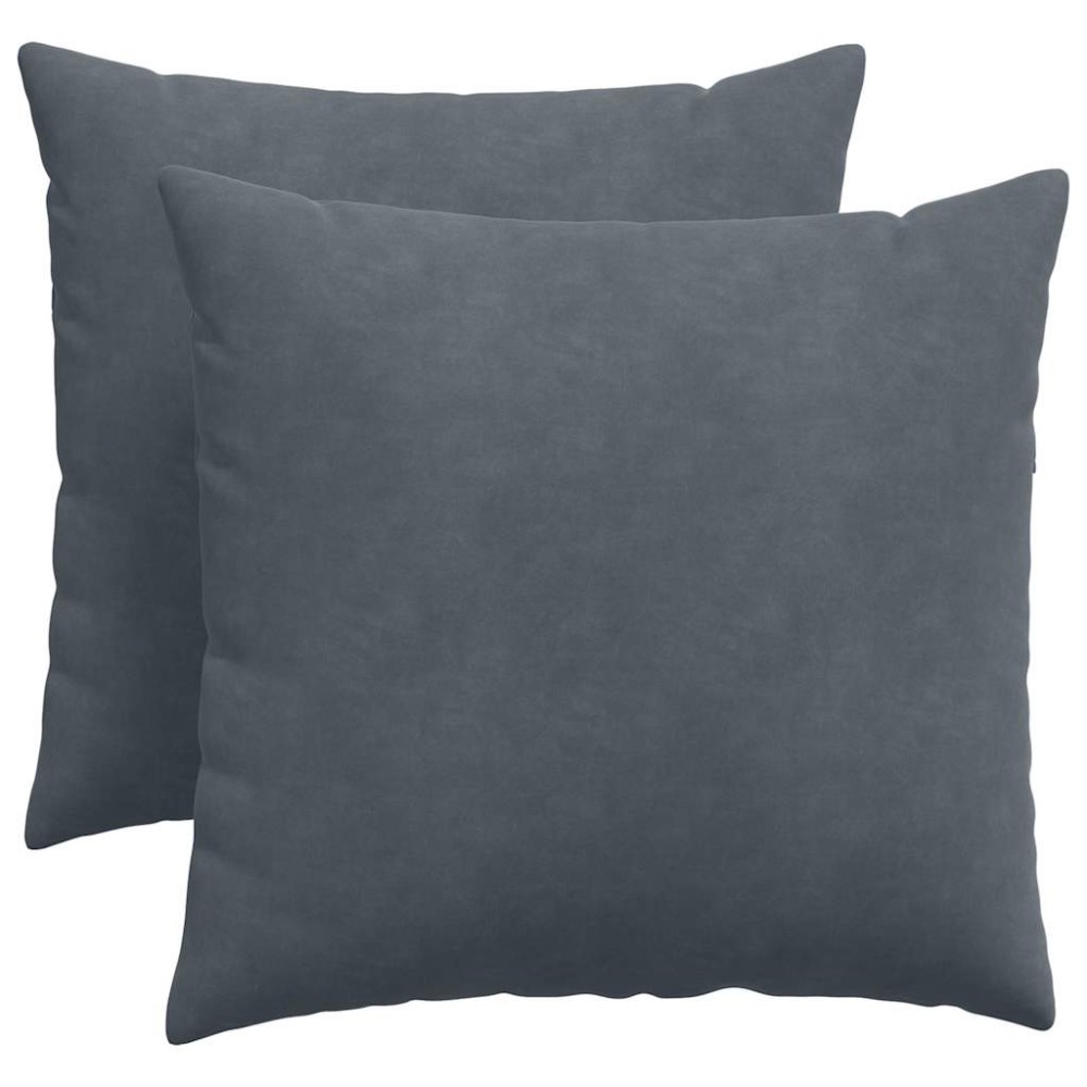 vidaXL Μαξιλάρι Καναπέ 2 pcs Σκούρο Γκρι 50 x 50 cm