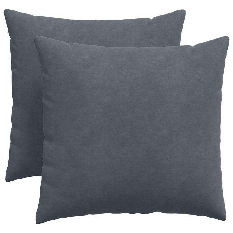 vidaXL Μαξιλάρι Καναπέ 2 pcs Σκούρο Γκρι 50 x 50 cm