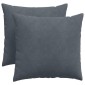 vidaXL Μαξιλάρι Καναπέ 2 pcs Σκούρο Γκρι 50 x 50 cm
