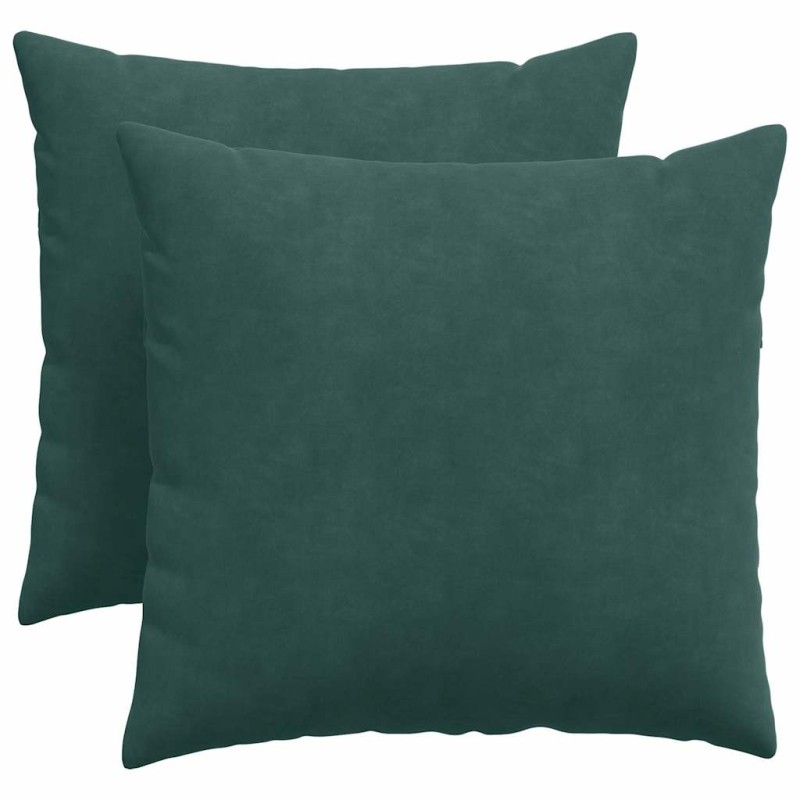 vidaXL Μαξιλάρι Καναπέ 2 pcs Σκούρο Πράσινο 50 x 50 cm