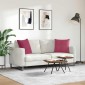vidaXL Μαξιλάρι Καναπέ 2 pcs Κόκκινο 50 x 50 cm Υφασμάτινο Κορντουρά