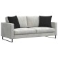 vidaXL Μαξιλάρι Καναπέ 2 pcs Μαύρο 50 x 50 cm Υφασμάτινο Κορντουρά
