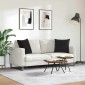 vidaXL Μαξιλάρι Καναπέ 2 pcs Μαύρο 50 x 50 cm Υφασμάτινο Κορντουρά