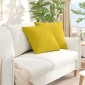 vidaXL Μαξιλάρι Καναπέ 2 pcs Κίτρινο 50 x 50 cm Υφασμάτινο Κορντουρά