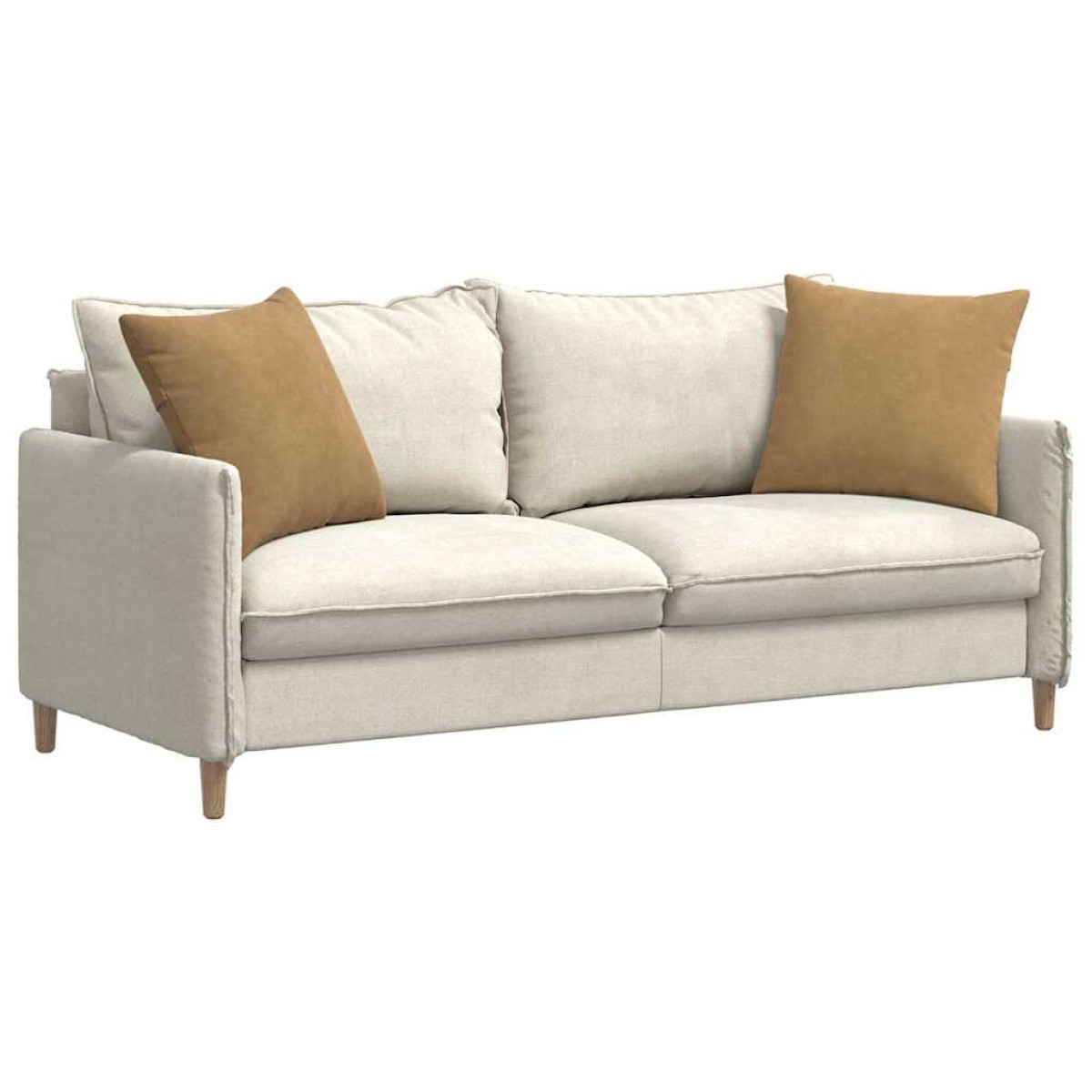 vidaXL Μαξιλάρι Καναπέ 2 pcs Καφέ 50 x 50 cm Υφασμάτινο Κορντουρά