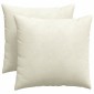 vidaXL Μαξιλάρι Καναπέ 2 pcs Κρεμ 50 x 50 cm Υφασμάτινο Κορντουρά