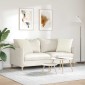 vidaXL Μαξιλάρι Καναπέ 2 pcs Κρεμ 50 x 50 cm Υφασμάτινο Κορντουρά
