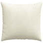 vidaXL Μαξιλάρι Καναπέ 2 pcs Κρεμ 50 x 50 cm Υφασμάτινο Κορντουρά