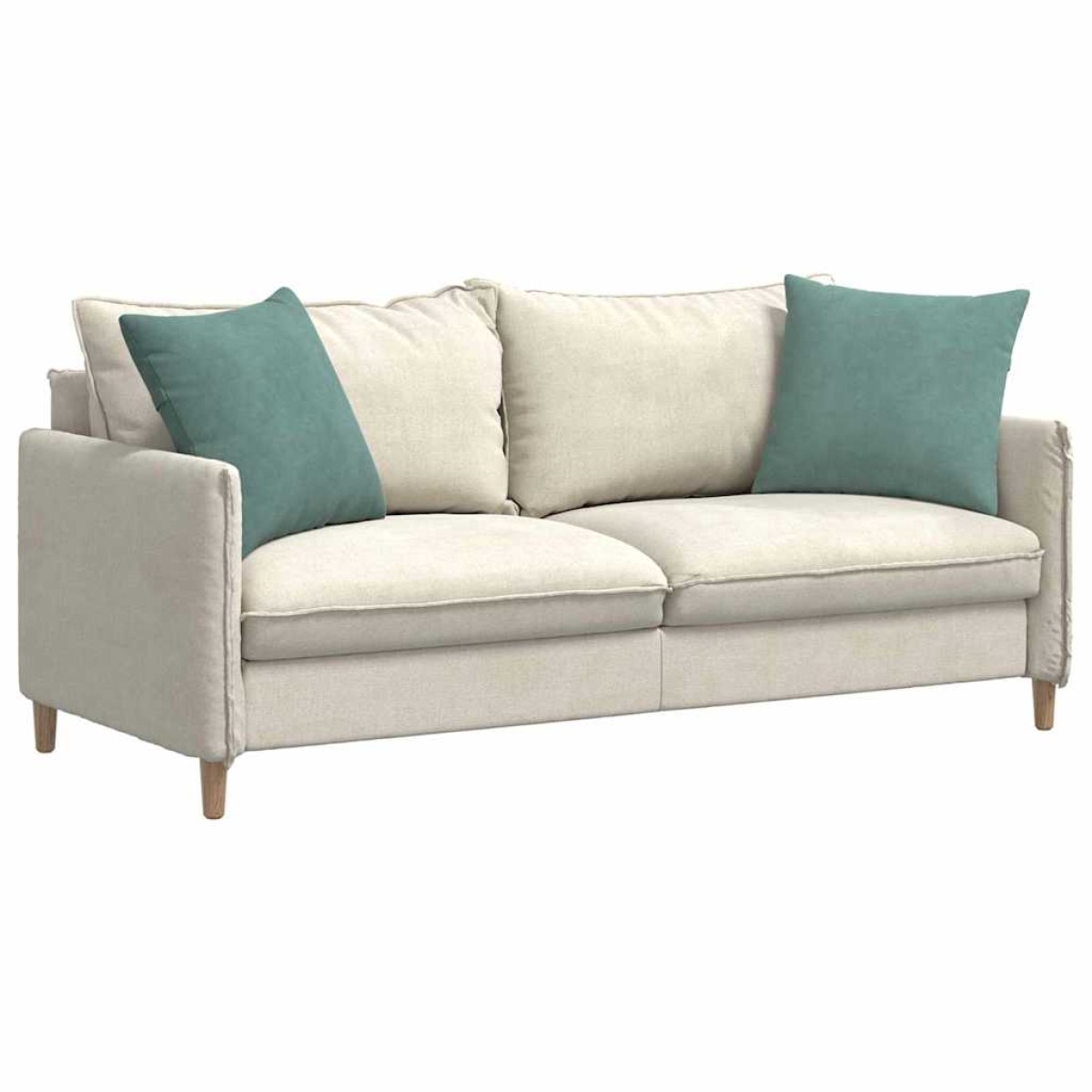 vidaXL Μαξιλάρι Καναπέ 2 pcs Θαλασσί 50 x 50 cm Υφασμάτινο Κορντουρά