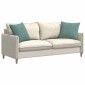 vidaXL Μαξιλάρι Καναπέ 2 pcs Θαλασσί 50 x 50 cm Υφασμάτινο Κορντουρά