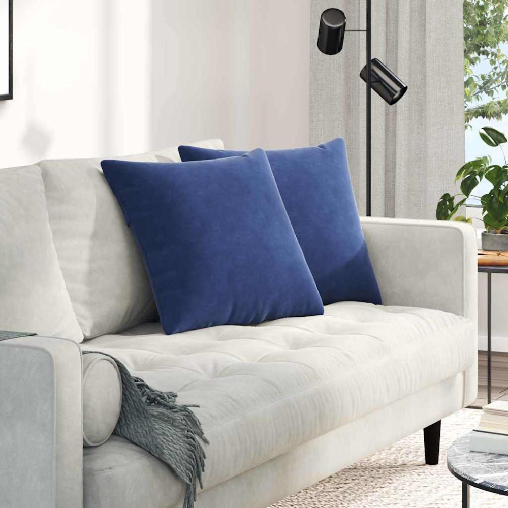 vidaXL Μαξιλάρι Καναπέ 2 pcs Μπλε Αστυνομίας 50 x 50 cm