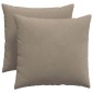 vidaXL Μαξιλάρι Καναπέ 2 pcs Taupe 50 x 50 cm ύφασμα