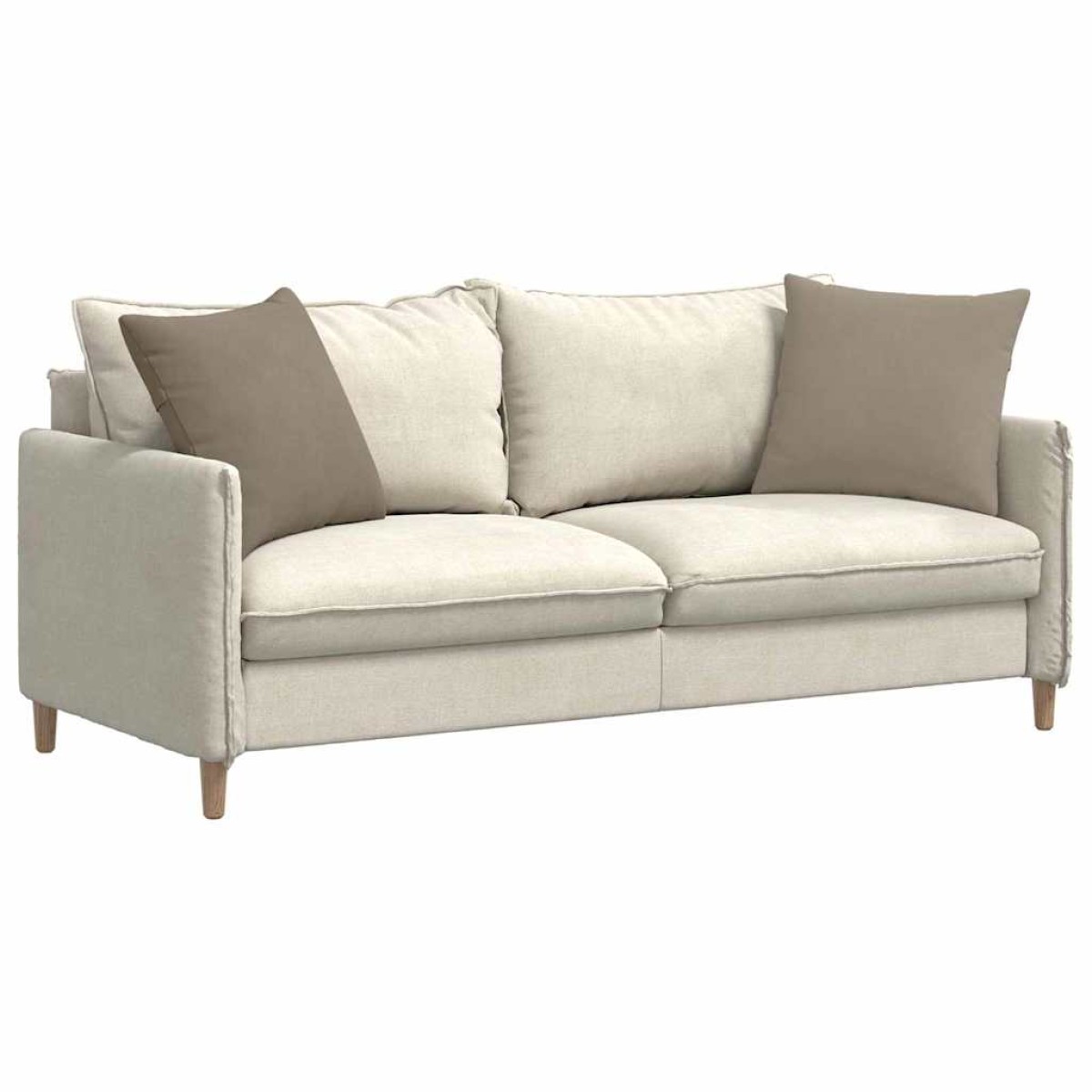 vidaXL Μαξιλάρι Καναπέ 2 pcs Taupe 50 x 50 cm ύφασμα