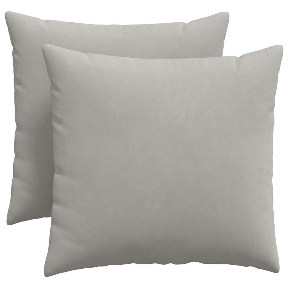 vidaXL Μαξιλάρι Καναπέ 2 pcs Ανοιχτό γκρι 50 x 50 cm ύφασμα
