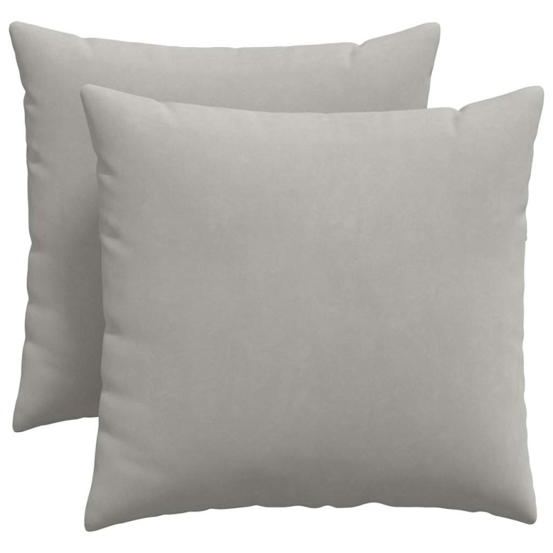 vidaXL Μαξιλάρι Καναπέ 2 pcs Ανοιχτό γκρι 50 x 50 cm ύφασμα