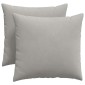 vidaXL Μαξιλάρι Καναπέ 2 pcs Ανοιχτό γκρι 50 x 50 cm ύφασμα