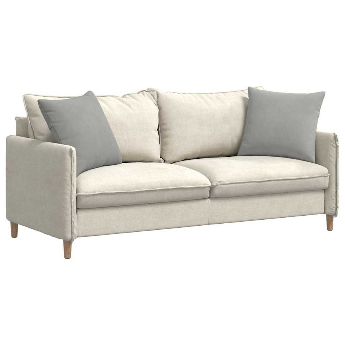vidaXL Μαξιλάρι Καναπέ 2 pcs Ανοιχτό γκρι 50 x 50 cm ύφασμα
