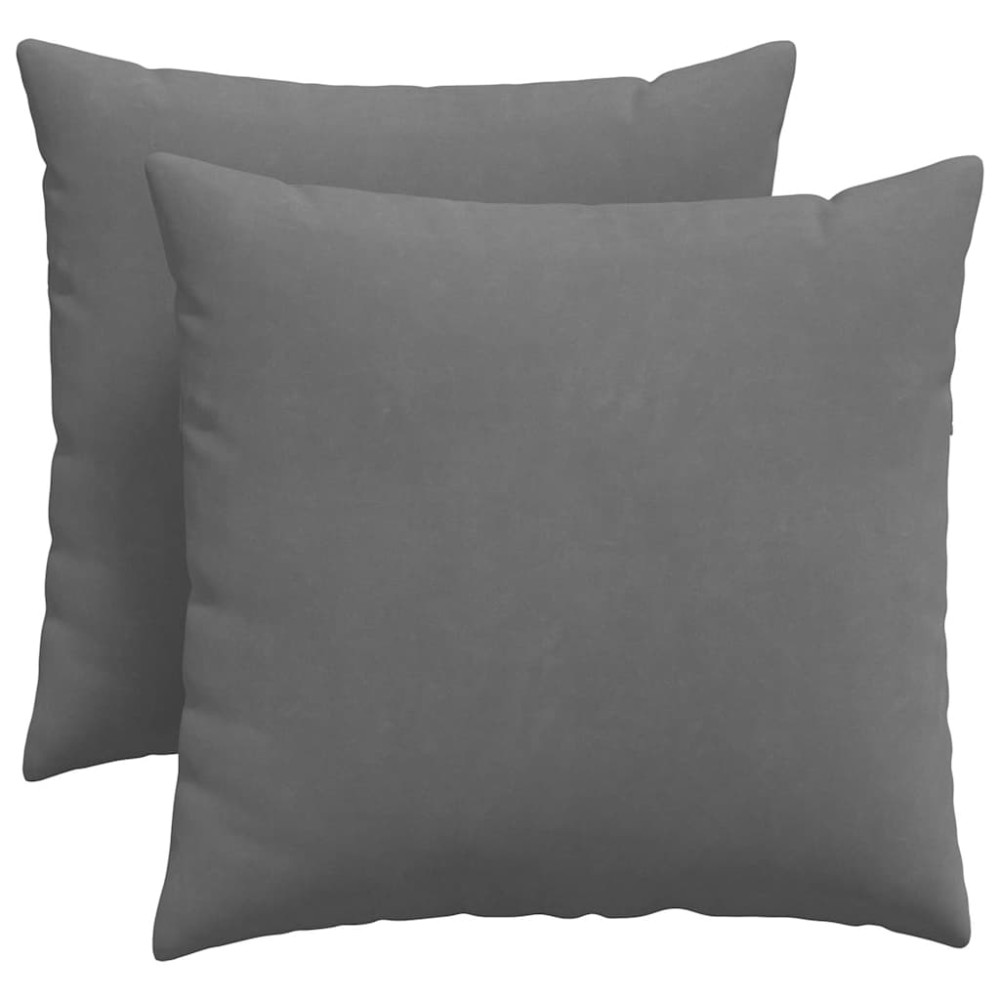 vidaXL Μαξιλάρι Καναπέ 2 pcs Σκούρο Γκρι 50 x 50 cm ύφασμα