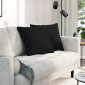vidaXL Μαξιλάρι Καναπέ 2 pcs Μαύρο 50 x 50 cm ύφασμα