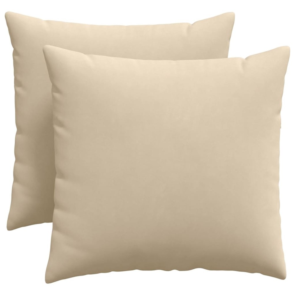 vidaXL Μαξιλάρι Καναπέ 2 pcs Κρεμ 50 x 50 cm ύφασμα